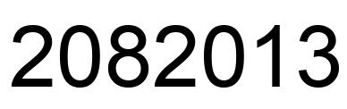 Number 2082013 black image