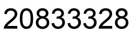 Number 20833328 black image