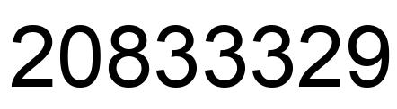 Number 20833329 black image