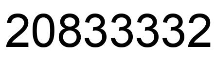 Number 20833332 black image