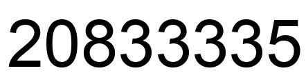 Number 20833335 black image