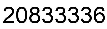 Number 20833336 black image