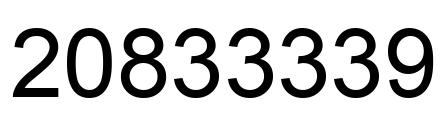 Number 20833339 black image