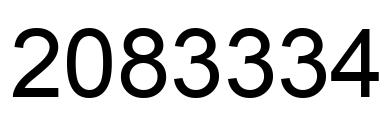 Number 2083334 black image