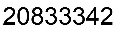 Number 20833342 black image