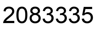 Número 2083335 imagen negro