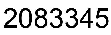 Number 2083345 black image