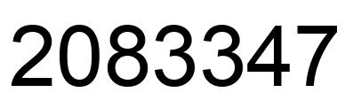 Número 2083347 imagen negro
