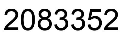 Number 2083352 black image