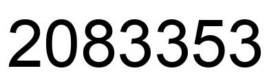 Number 2083353 black image