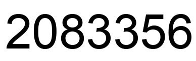 Number 2083356 black image