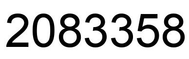 Number 2083358 black image
