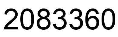 Number 2083360 black image
