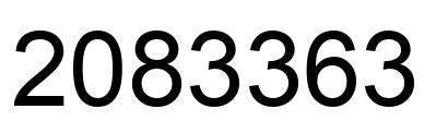 Number 2083363 black image