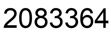 Number 2083364 black image