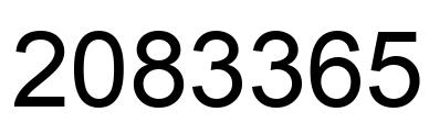 Number 2083365 black image