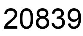 Number 20839 black image