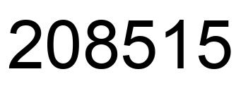 Número 208515 imagen negro