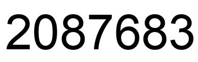 Número 2087683 imagen negro