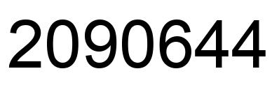 Number 2090644 black image