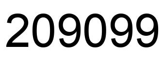 Number 209099 black image