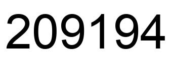Número 209194 imagen negro