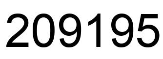 Número 209195 imagen negro