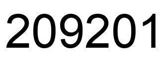 Número 209201 imagen negro