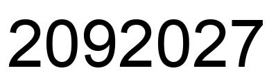 Número 2092027 imagen negro