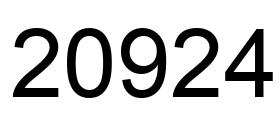 Number 20924 black image