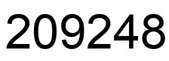 Number 209248 black image