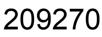 Número 209270 imagen negro