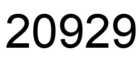 Number 20929 black image