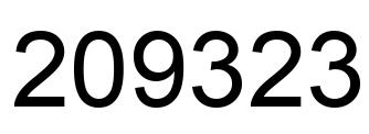 Number 209323 black image