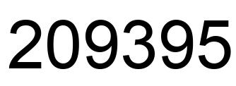 Número 209395 imagen negro