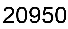 Número 20950 imagen negro