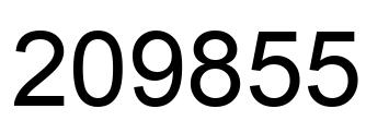 Número 209855 imagen negro