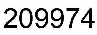 Number 209974 black image