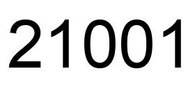 Número 21001 imagen negro