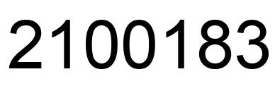 Number 2100183 black image