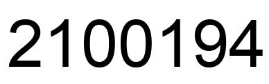Número 2100194 imagen negro