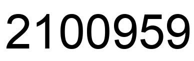 Number 2100959 black image