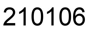 Number 210106 black image