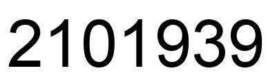 Number 2101939 black image