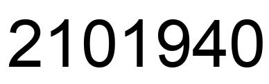 Number 2101940 black image