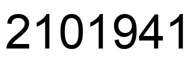 Number 2101941 black image
