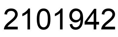 Number 2101942 black image