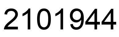 Number 2101944 black image