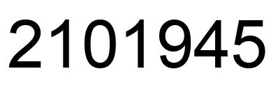 Number 2101945 black image