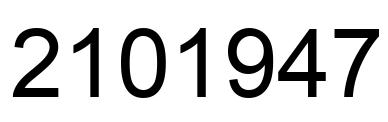 Number 2101947 black image